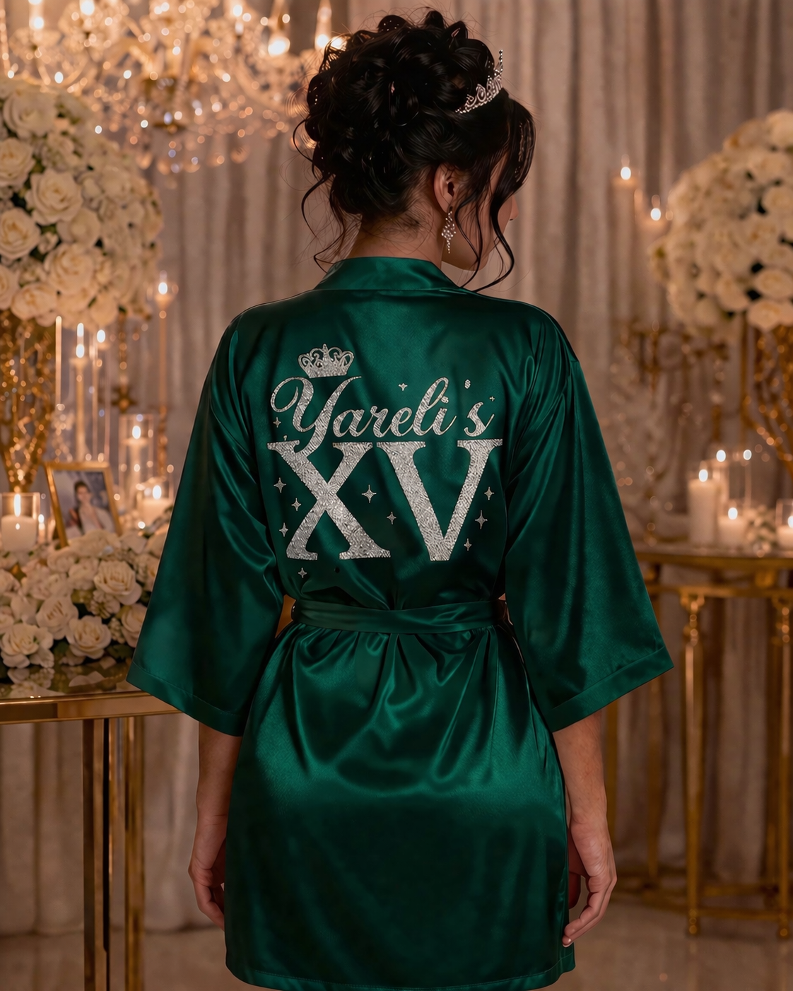 Custom Quince Robe XV with name and Date