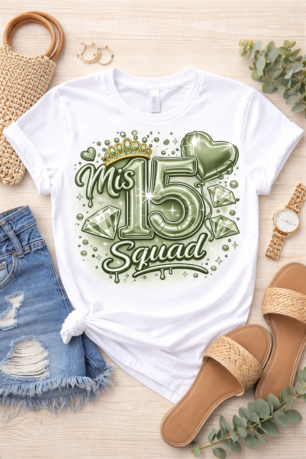 Mis 15 Custom Family and squad Shirts