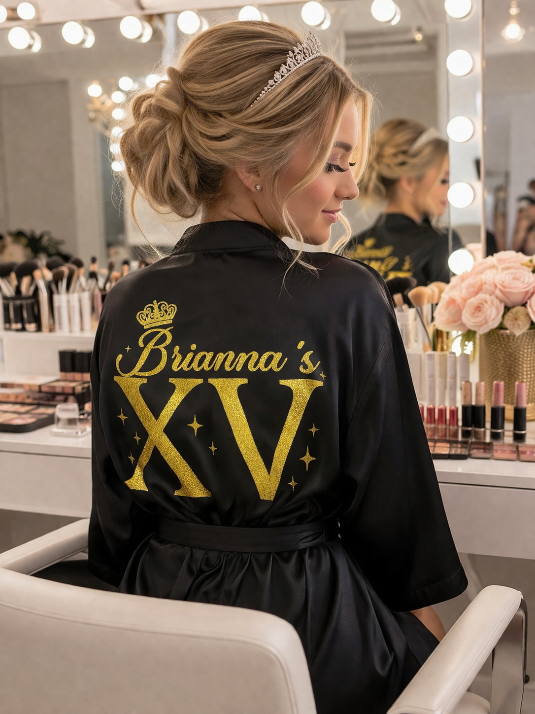 Custom Quince Robe XV with name and Date