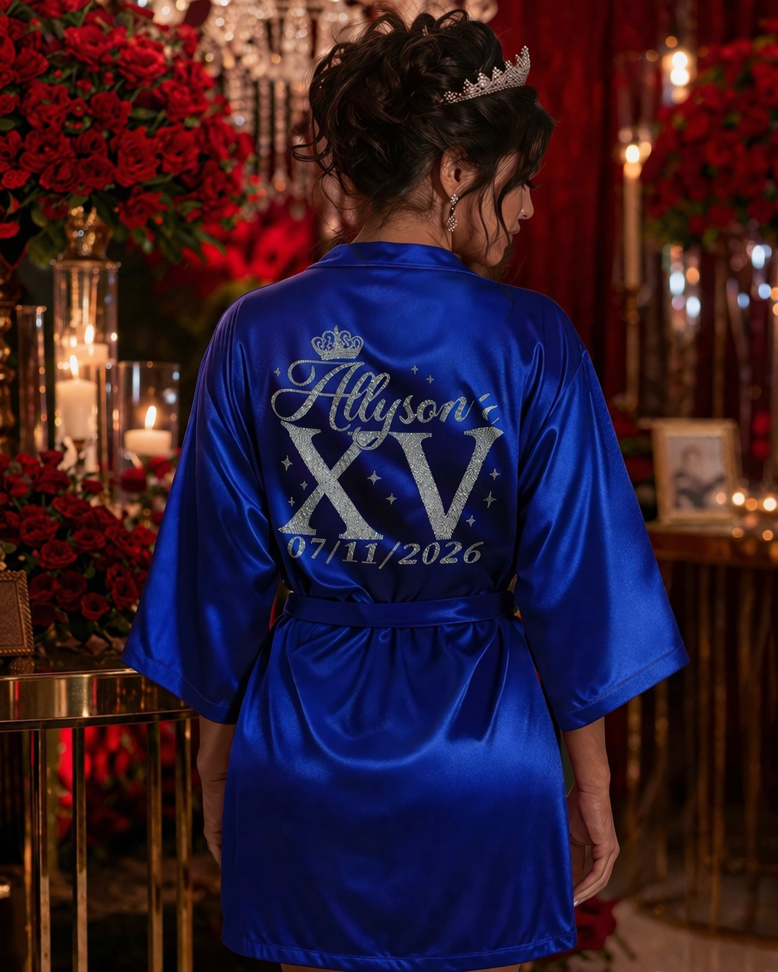 Custom Quince Robe XV with name and Date