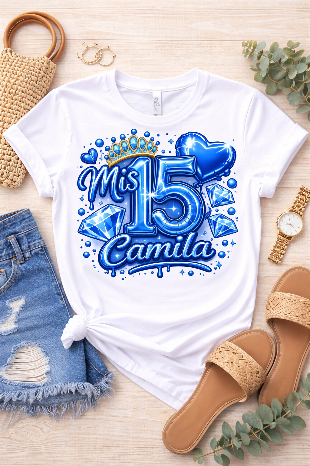 Mis 15 Custom Family and squad Shirts