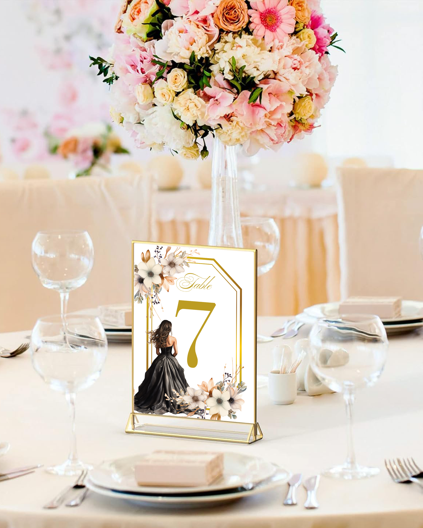 Table Number, Quinceañera, Sweet 16, Birthday