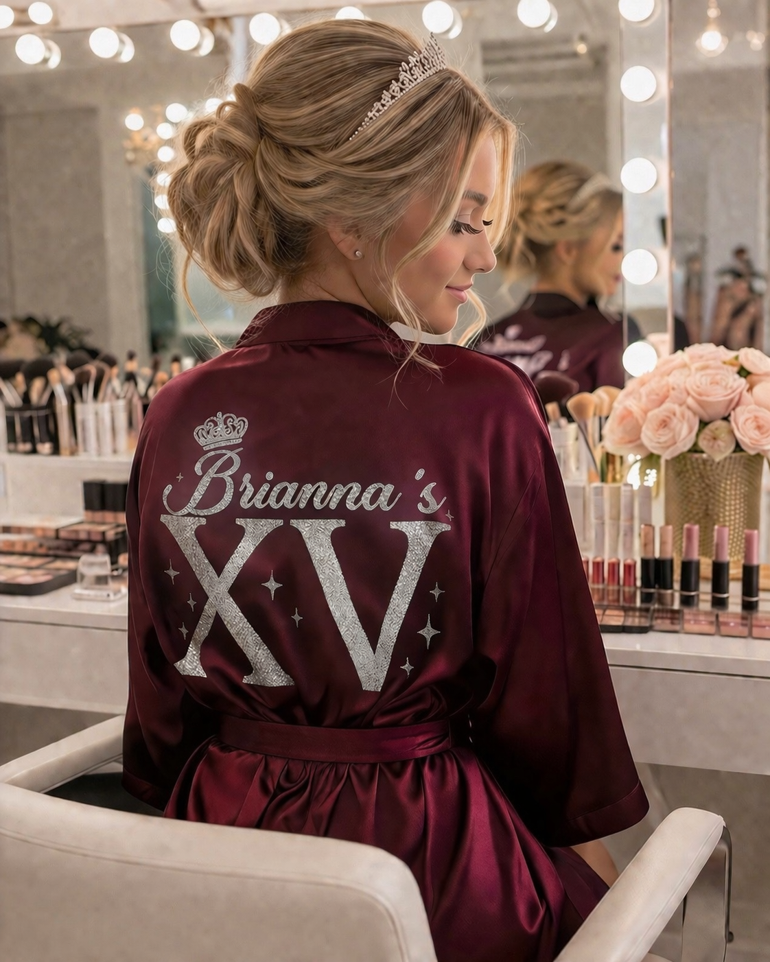 Custom Quince Robe XV with name and Date