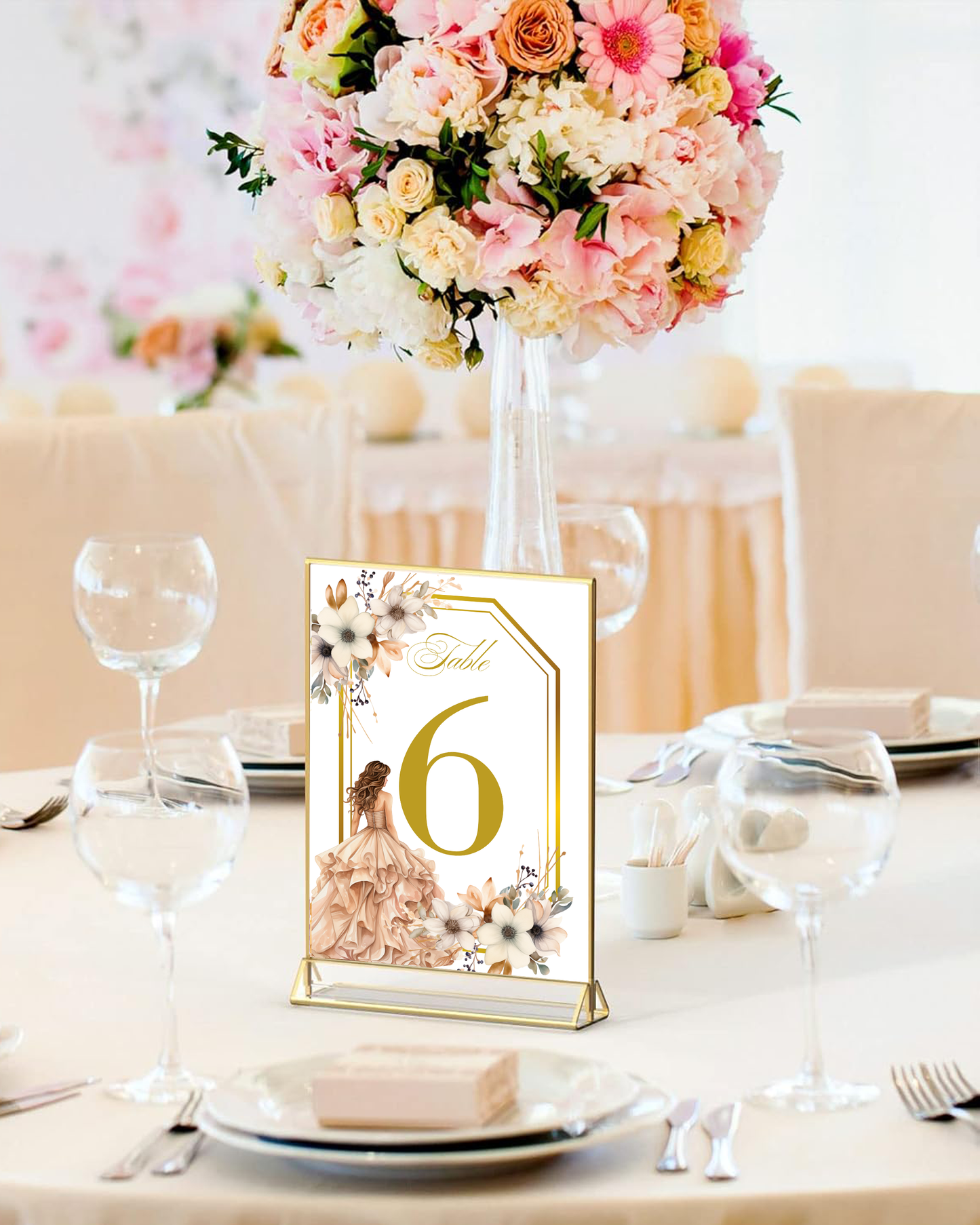 Table Number, Quinceañera, Sweet 16, Birthday