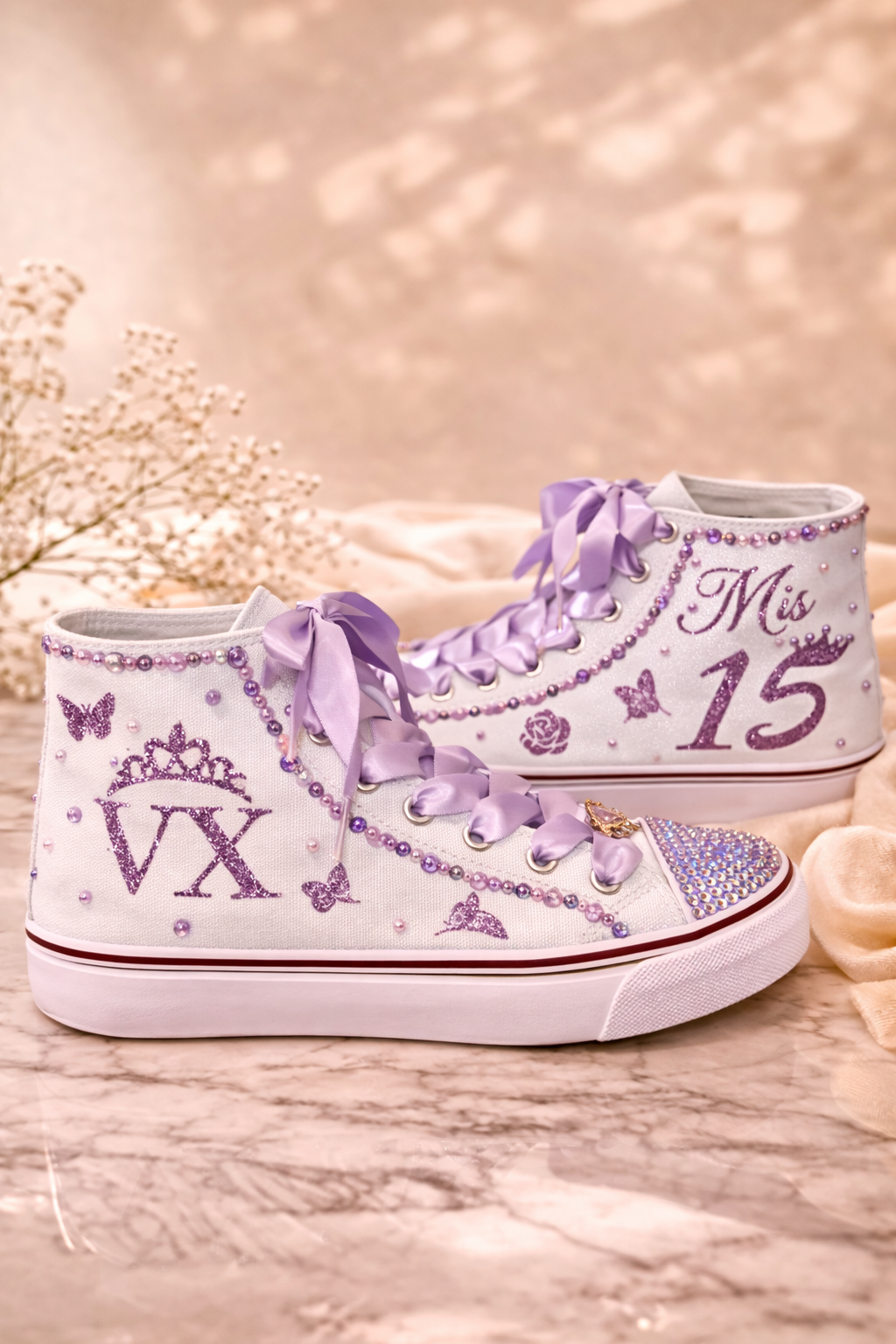 Custom Sneakers for Quinceañera or Sweet 16