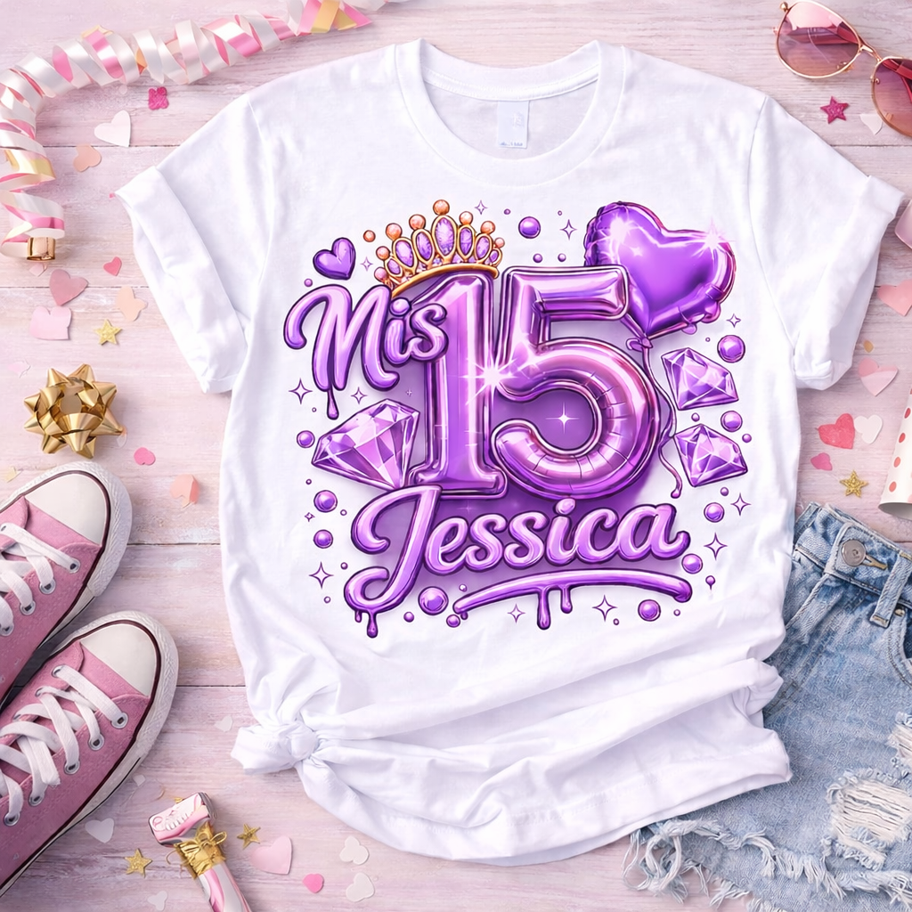 Mis 15 Custom Family and squad Shirts