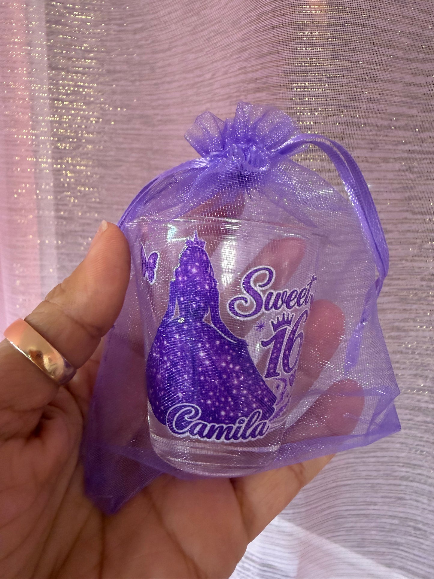 Personalized Quinceañera and Sweet 16 Shot Glasses – Set of 12