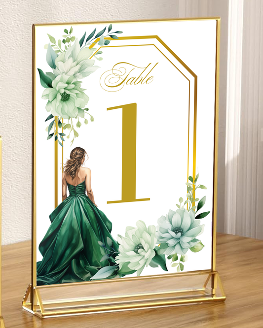 Table Number, Quinceañera, Sweet 16, Birthday