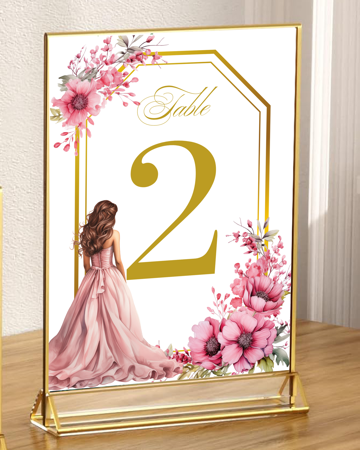 Table Number, Quinceañera, Sweet 16, Birthday